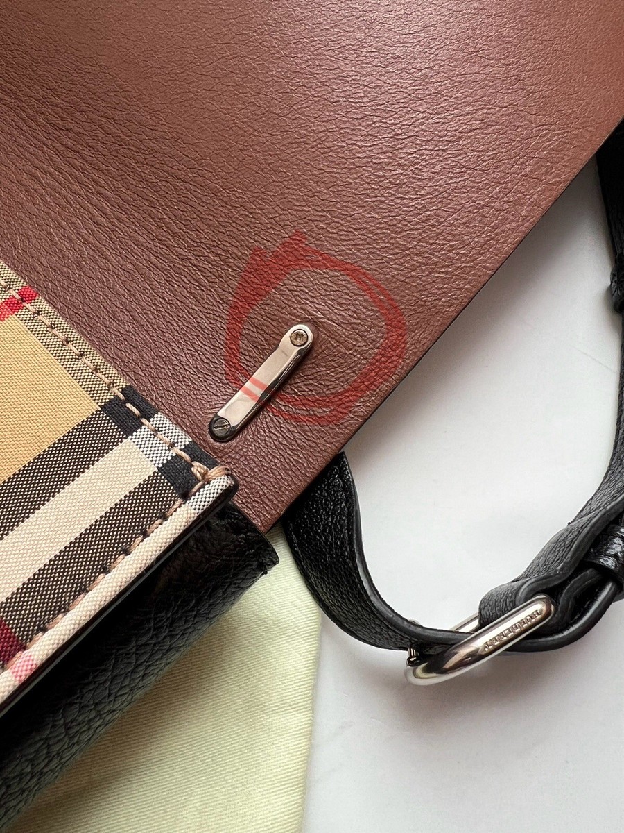 Burberry Medium D-Ring Vintage Check & Leather Crossbody Bag Burberry Medium D-Ring Vintage Check & Leather Crossbody Bag