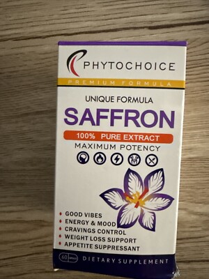 Unique Formula Saffron Supplement 60 Capsules -1 per serving EXP 7/28 & 5/28 NEW