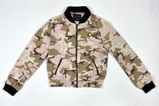 Love Tree Jacket Women’s Small Pink Camo Bomber Heart