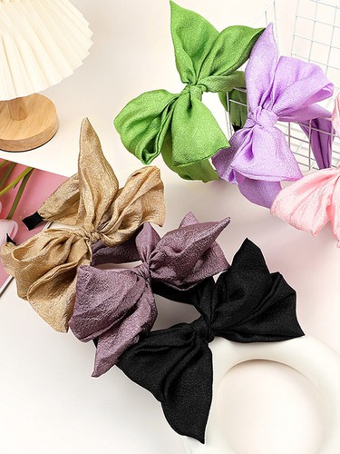 Oversize Bow Head Hoop Bright Color Big Bows Headband Hair Accessories Elegant - Picture 8 of 24