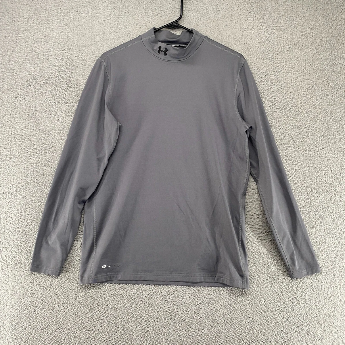 Under Armour Shirt Mens Medium Fitted Coldgear Mockneck Fall