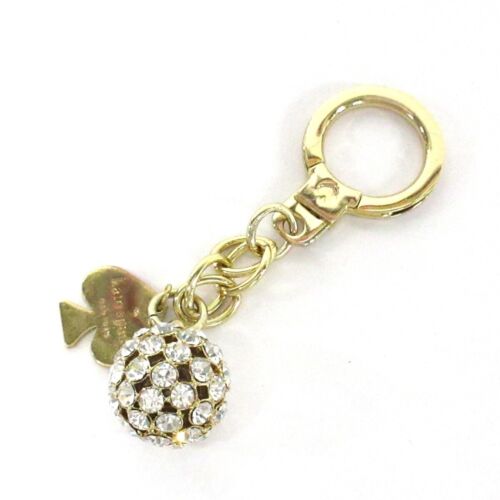 Auth Kate spade - Gold Clear Hardware Rhinestones Bag Charm - Picture 1 of 5