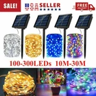 100-200 LED Solar Fairy String Lights Christmas Outdoor Waterproof Garden Decor