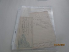HM QUACKENBUSH PERSONAL LETTER FROM TAMMY JOHNSON  PAID BILL OCT 13 1899