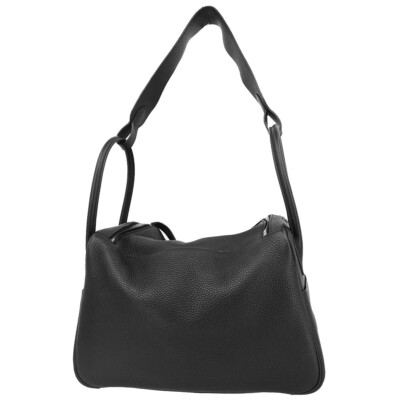 Hermes Black Taurillon Clemence Lindy 34 Shoulder Bag TFA 011CC