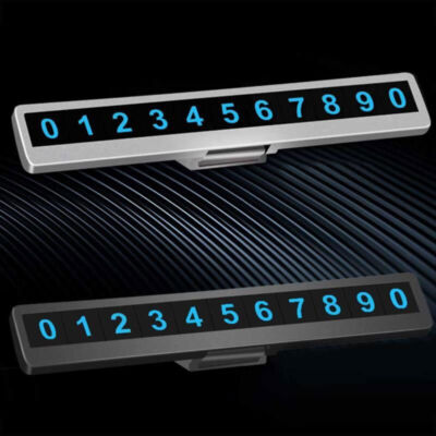 Luminous Car Temporary Parking Card Call Phone Number Sucker Card Plate 2 Color