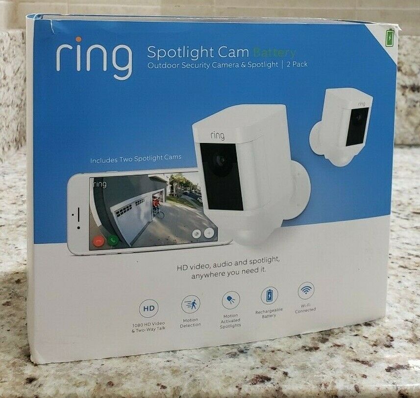 Ring Spotlight Cam Battery - Smart Security Video Camera with 2