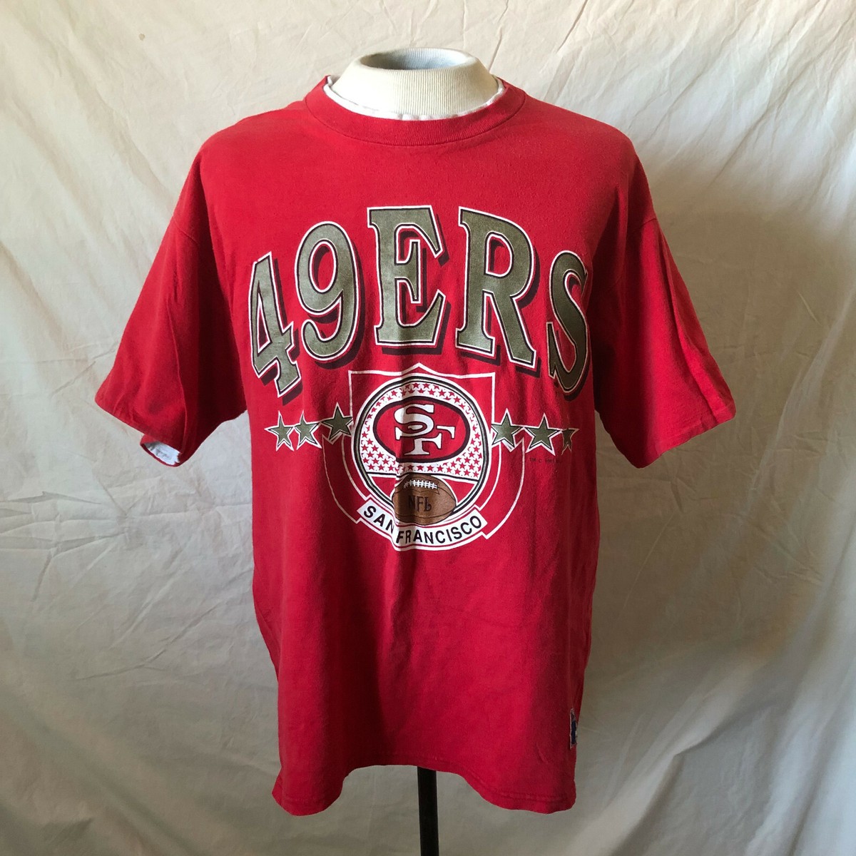 夏SALE　　49ers ロゴ Tシャツ 赤 USAヴィンテージアメフトTシャツ 夏SALE 49ers ロゴ Tシャツ 赤 USAヴィンテージアメフトTシャツ