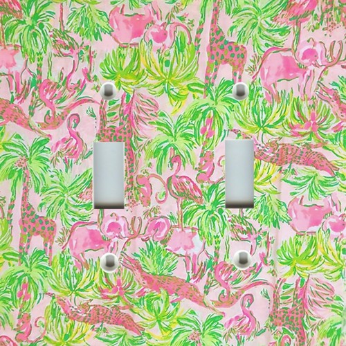 Cubiertas de placa y salida de interruptor de luz LILLY ON DESFILE JIRAFA COCODRILO ROSA VERDE - Imagen 3 de 26