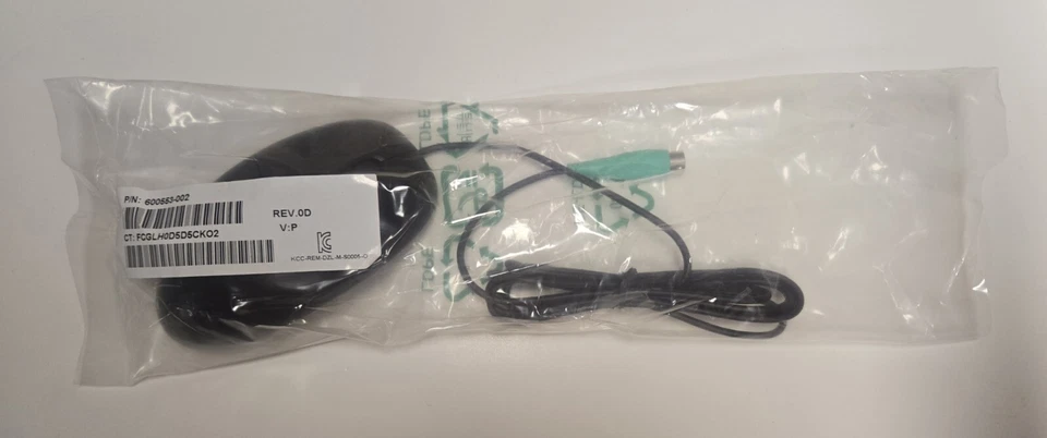 NEW GENUINE OEM HP BLACK PS/2 PS2 OPTICAL MOUSE And Charging Cable - Image 2 of 4