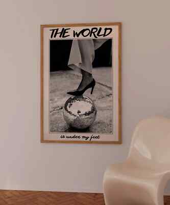 Heels On Disco Ball Wall Art Poster Premium Quality Choose your Size