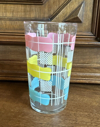 Set of 5 Vintage MCM Federal Glass Tumblers. Pink,Yellow,Blue - Picture 6 of 6