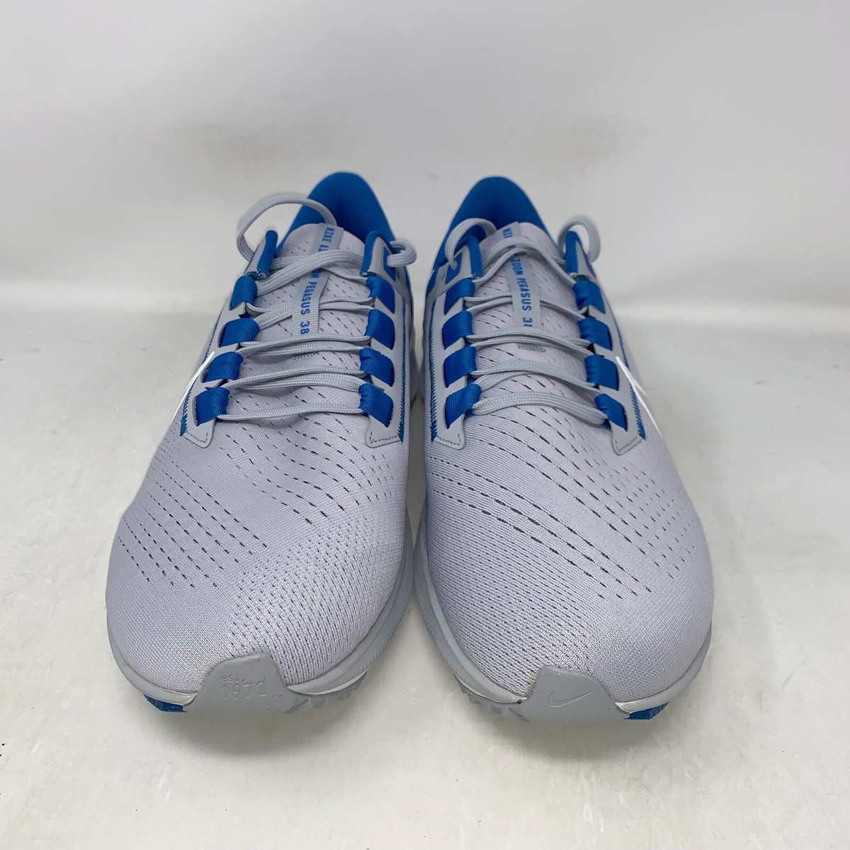 Nike Air Zoom Pegasus 38 Detroit Lions Gray Sneakers, Size 14