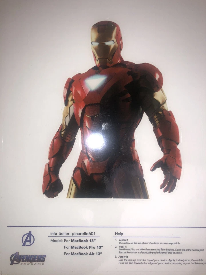 lron Man Apple MacBook / Air/Pro 13" Sticker Skin Decal - Image 2 of 4