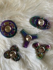 Hilandero de mano arco iris Tri inquieto ADD ADHD relleno enfoque dedo juguete de escritorio paquete de 5