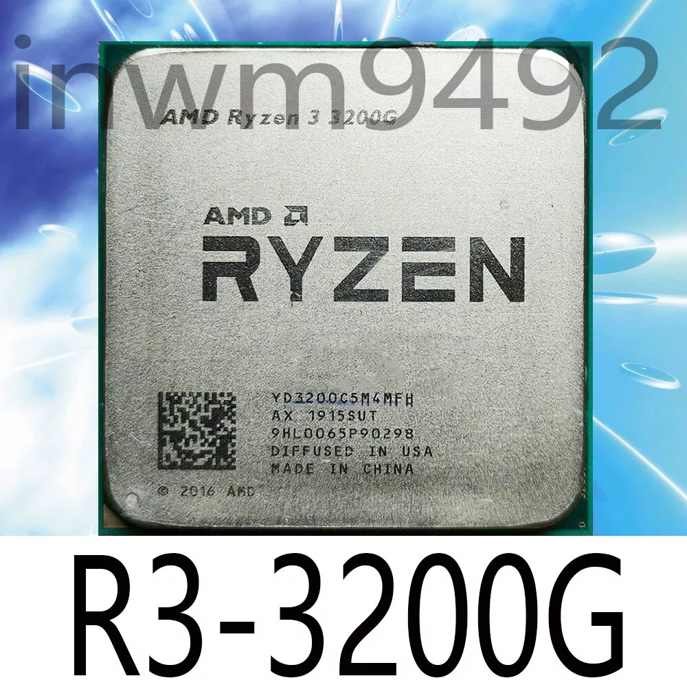 AMD Ryzen 3 3200G R3-3200G 3.6-4.0GHz 4-Core 4thr Socket AM4 65W CPU  Processor