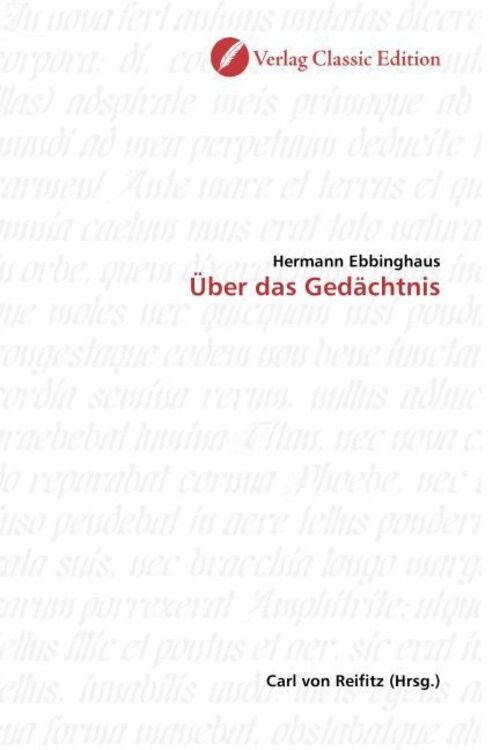 Thumbnail - Hermann Ebbinghaus | Über Das Gedächtnis | Taschenbuch | Deutsch