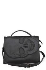 BANNED Apparel Black Gothic Punk Emo Skull Flap Tenebris Shoulder Bag Handbag