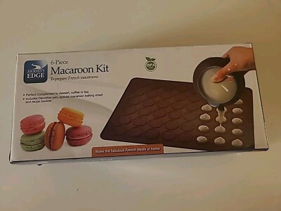 Journeys Edge 6 Piece French Macaroon Kit  DecoMax Pen 4 Tips  Baking Sheet 