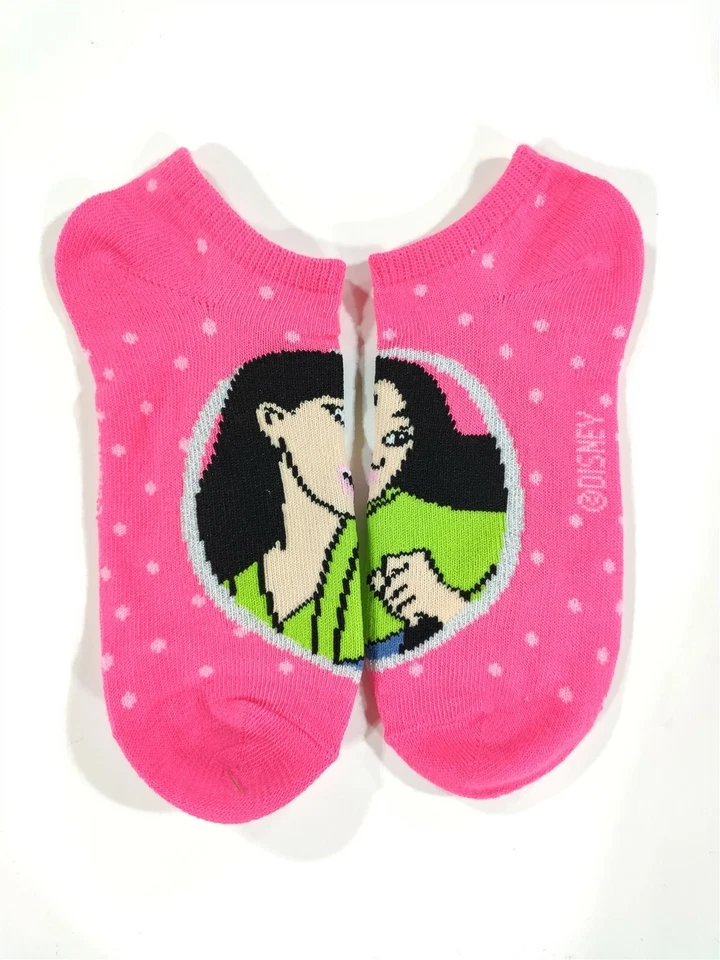 Disney Princess Socks Girls Large 4-10 Ariel Cinderella Jasmine 6-Pair Gift - Image 4 of 4