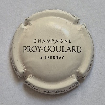 Champagnerkapsel Proy-Goulard  ️ Nr. 3 - Weiß Matt Und Schwarz, Epernay - RAR