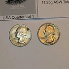 Washington Silver Quarters Lot 1962 & 1964, 90% Silver .50 FV