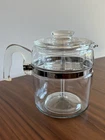 Vintage 7759 B Pyrex 9 Cup Glass Percolator Coffee Pot Flame Ware Complete Set