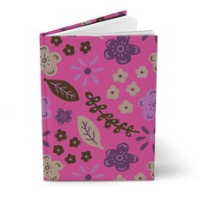 Floral Leaf Pattern Hardcover Journal