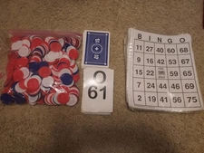 25 Bingo Cards, Call Cards, and Bingo Chip Set