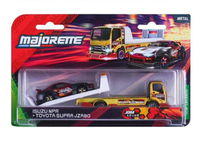 Majorette 2-PACK JDM Legends Isuzu NPR + Toyota Supra JZA80 1:64 NEW Metal Model