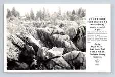Frasher's RPPC Mark Twain Bret Harte Trail Limestone Rock Formations CA Postcard