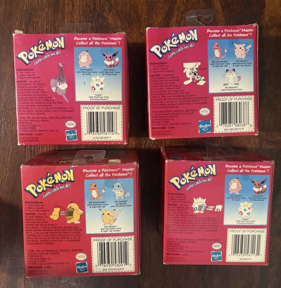 Estatueta Nintendo POKEMON EEVEE MEOWTH PSYDUCK TOGEPI 1999 - Imagem 3 de 4