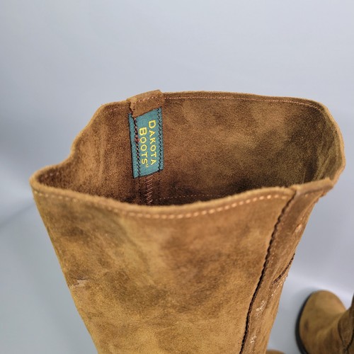 Botas Dakota C5 Campero Bordadas Gamuza Botas de Montar Tacón Talla 39/8.5 - Imagen 9 de 13