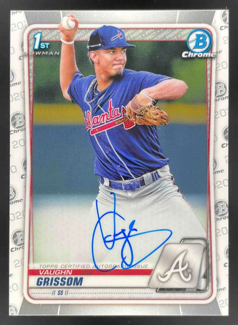 2020 Bowman Chrome Prospect Autographs #CPA-VG Vaughn Grissom RC Auto