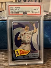 2021 Topps Chrome 1965 Topps Redux Mike Trout #TH65-3 Black Refractor Border /25