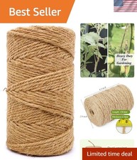 328 Feet Heavy Duty 2.5mm Jute Twine - Ideal for Crafts, Gardening  Packing