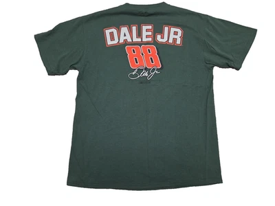 DALE EARNHARDT JR#88 VTG CHASE AUTHENTIC AMP ENERGY TSHIRT SZ L GREEN F/B PRINT - Image 1 of 4
