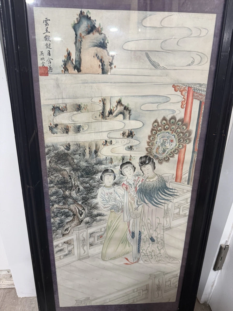 多色古董原创中国风绘画和卷轴| eBay
