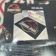 Jurassic Park Logo Area Rug 52 X 36 Inches 132 Cm X 91cm New In Plastic Sealed