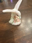 Fenton Burmese Satin Glass Hummingbird Nancy Fenton Signed D. Critshaw GLOWS
