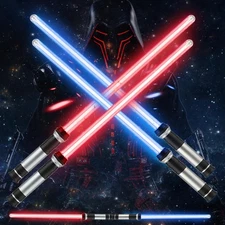 2 Pack Lightsaber Light Up Laser Sword Flexible Toy 7 Colors for Kids Cosplay US