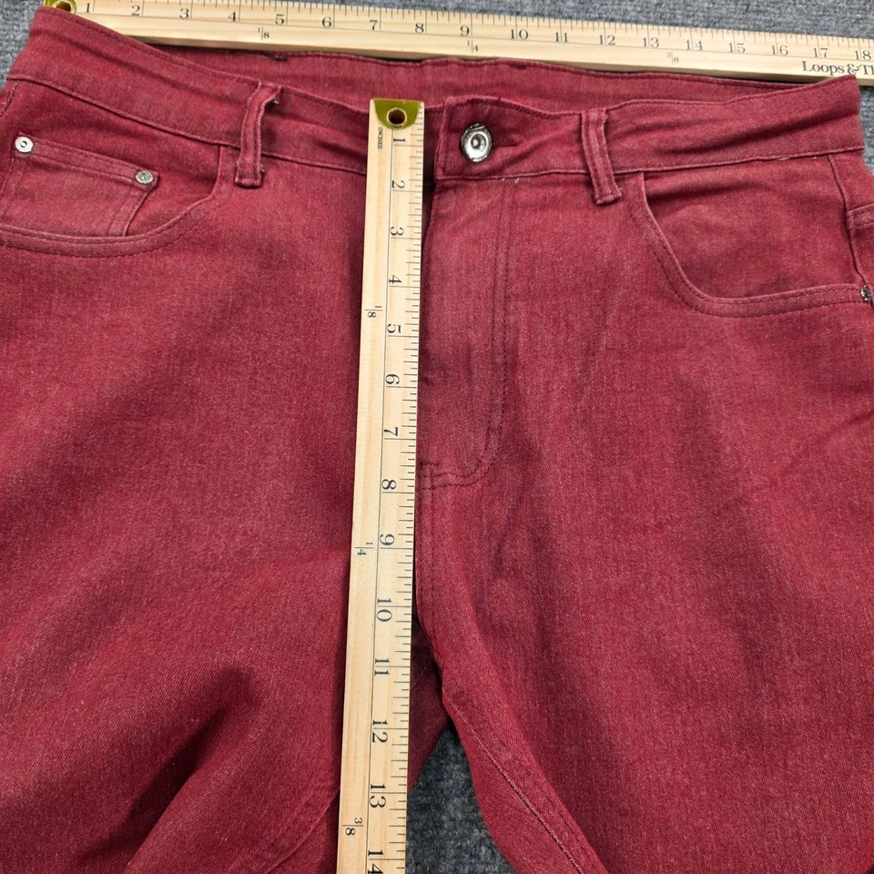Дизайн мужской красный джинсовой ткани джинсы прямой крой талии 36 хлопковая смесь - Изображение 4 из 4