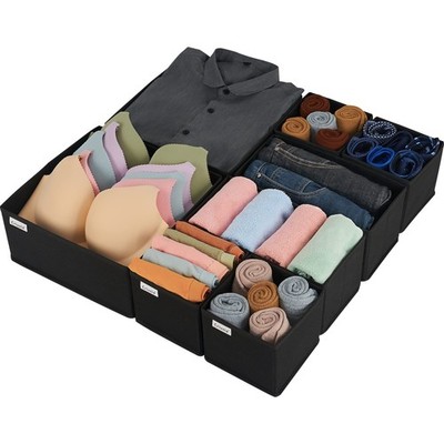 Criusia 14 Set Underwear Drawer Organizer, Foldable Underwear Drawer Organize...