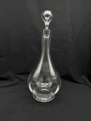 Baccarat France Capri Optic Crystal Decanter with Teardrop Stopper, 12 3/4''