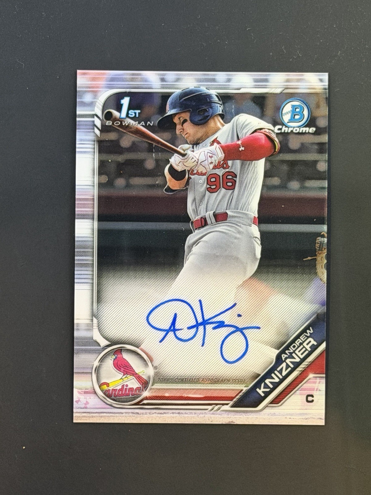 2019 Bowman - Chrome Prospect Autographs Andrew Knizner #CPA-AK (AU, RC)