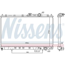 NISSENS 628431 RADIATOR WATER COOLER ENGINE COOLING KMB890506 NEW