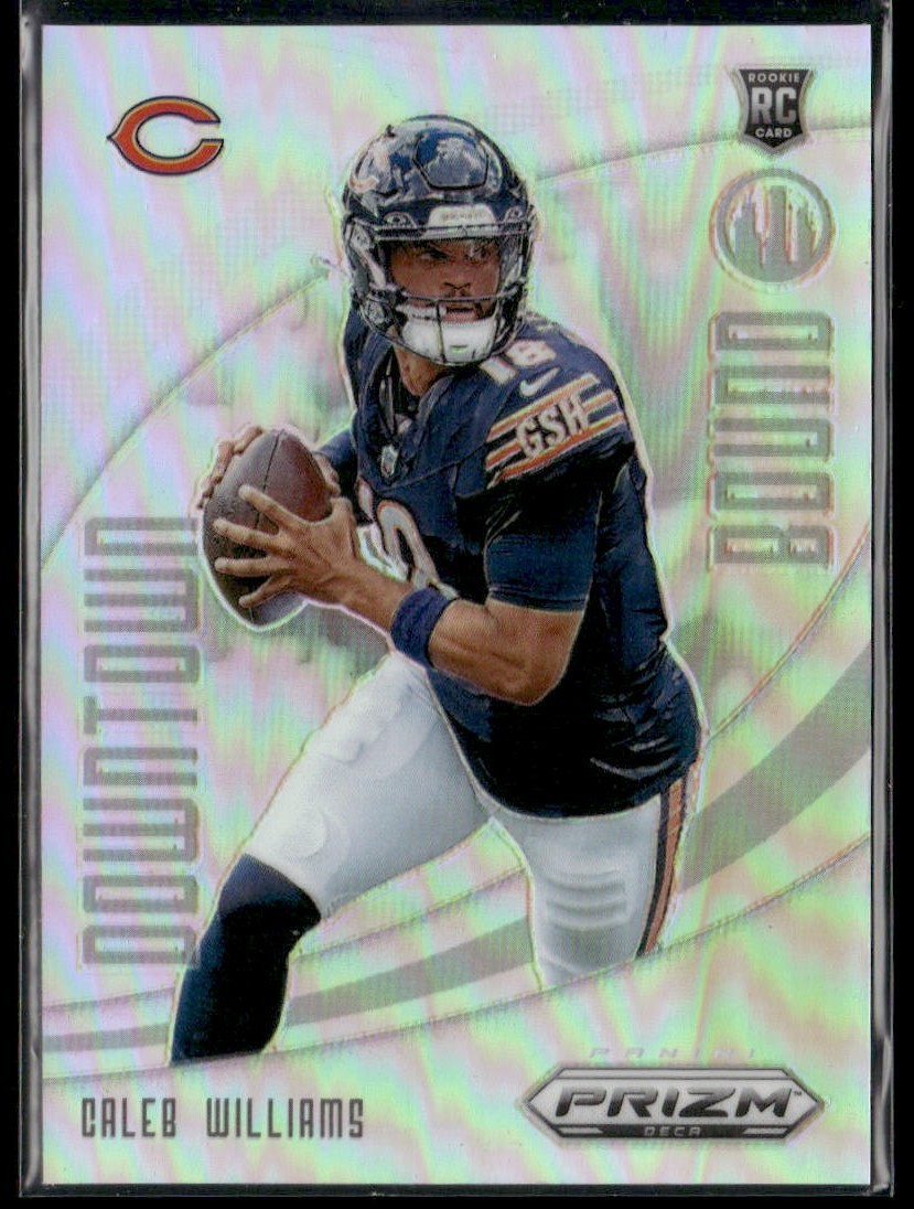 2024 Panini Prizm Deca Caleb Williams RC Silver Downtown Bound #1 Bears