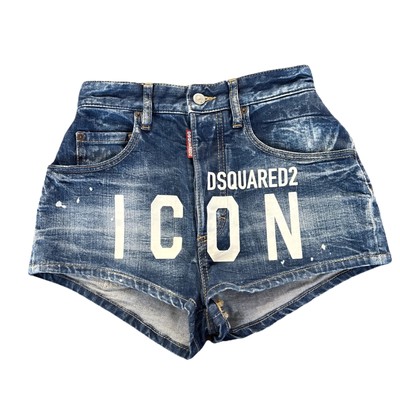 DSQUARED2 ICON Womens Denim Shorts Size 38 Italy Blue Made in Italy Designer