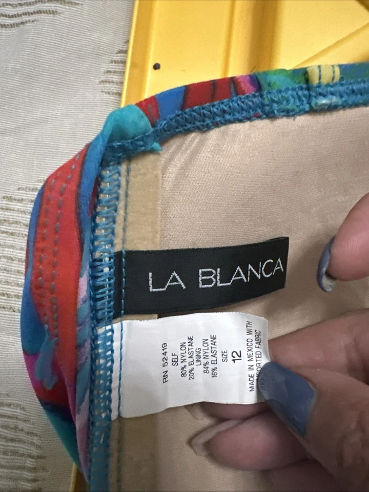 Tankini bandeau palma arco iris multicolor La Blanca Foto 3 de 4