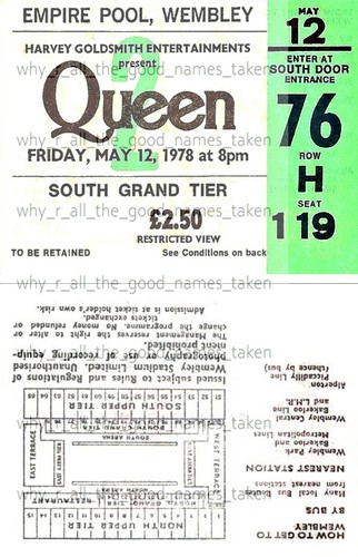 QUEEN 👑 MUSIC GROUP ARTIST 🎸 Reproduction CONCERT TICKETS 🎟️ Individual Sale - 第 31/102 張圖片